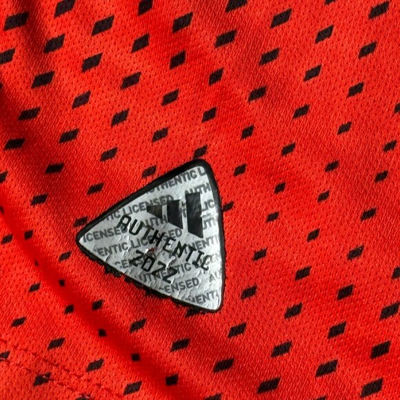 Adidas x PERU Soccer Jersey Red Mens Medium M Slim Fit #9 Lapadula 2023 Official - Picture 9 of 14